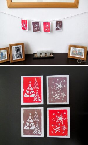 diy stamped christmas cards