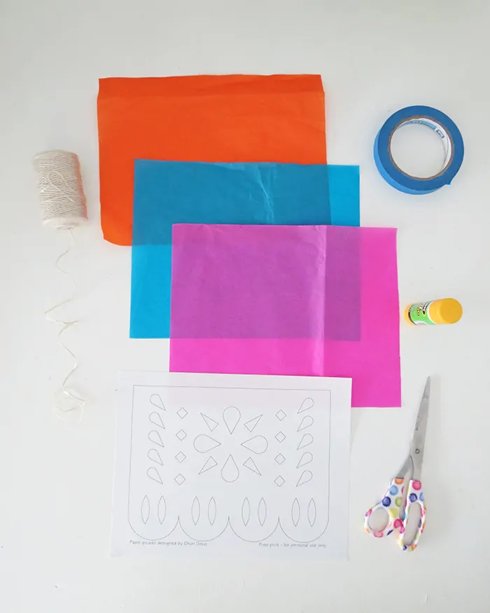 how to make diy papel picado material