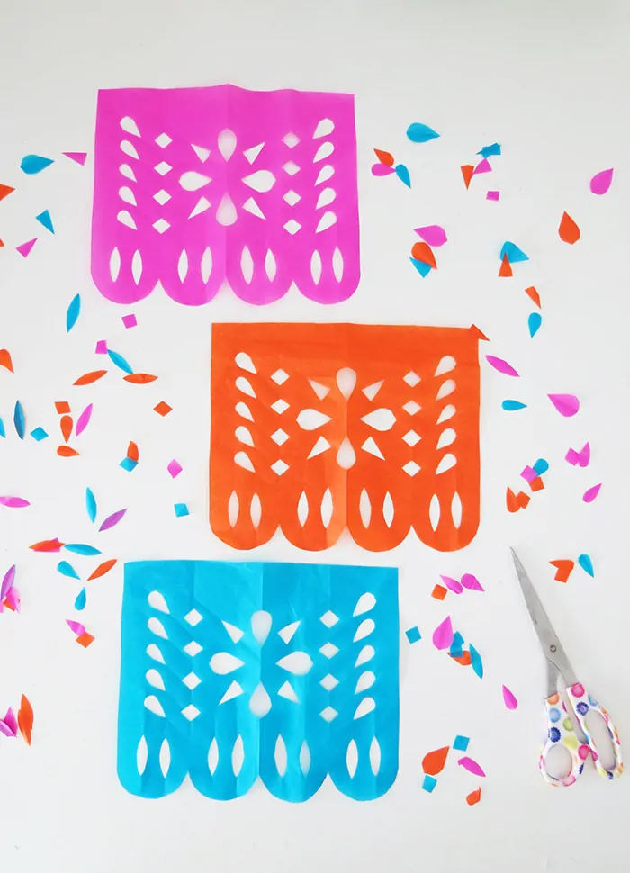 Mini DIY Papel Picado flag templates. Get crafty • Happythought