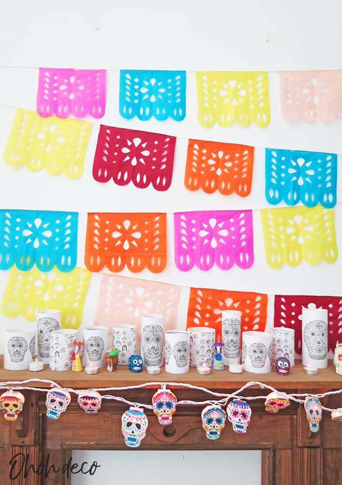 how to make diy papel picado hanging banners