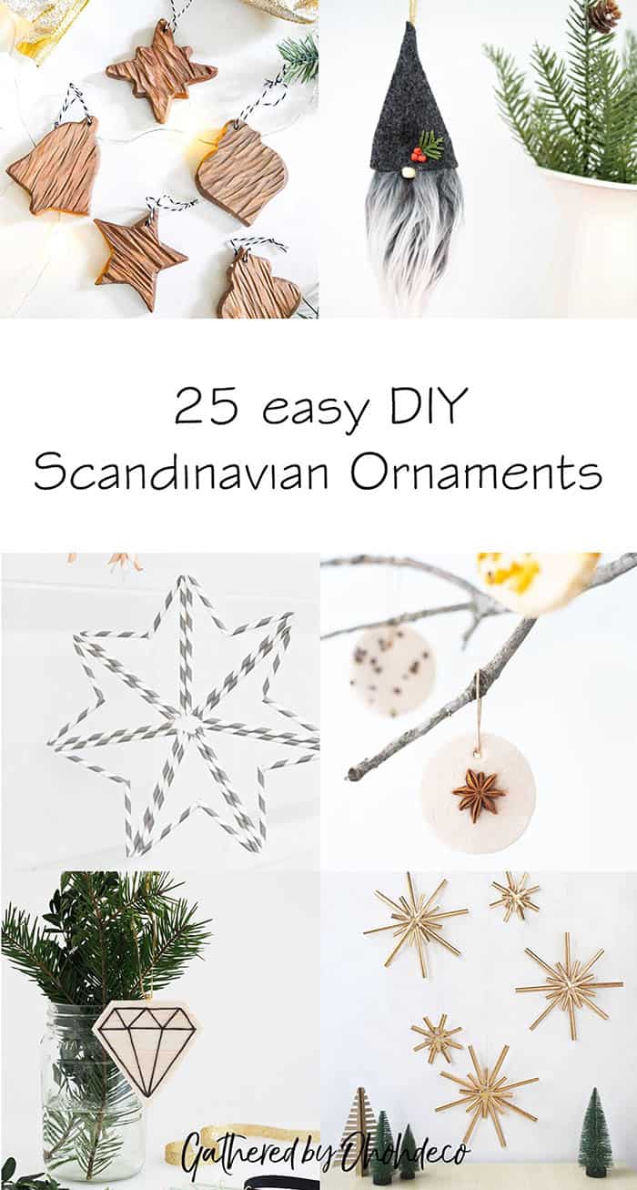 25 easy DIY Scandinavian Christmas Ornaments