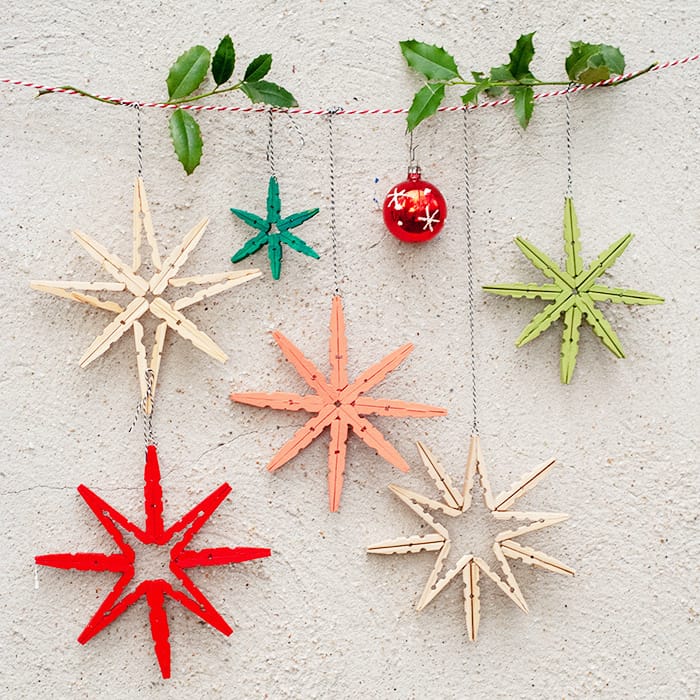 Simple DIY Scandinavian Christmas Ornaments Using Fabric