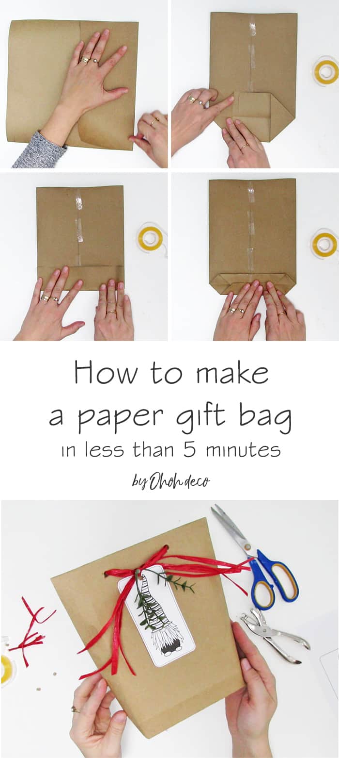 How to make simple and easy Origami gift bag - Paper gift box tutorial, origami, paper, tutorial