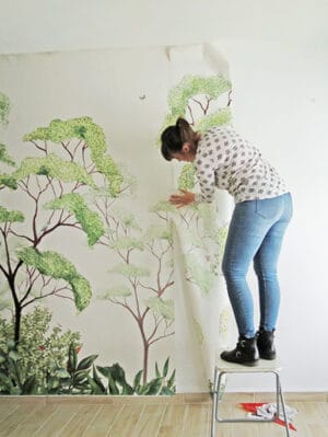 hanging wall mural