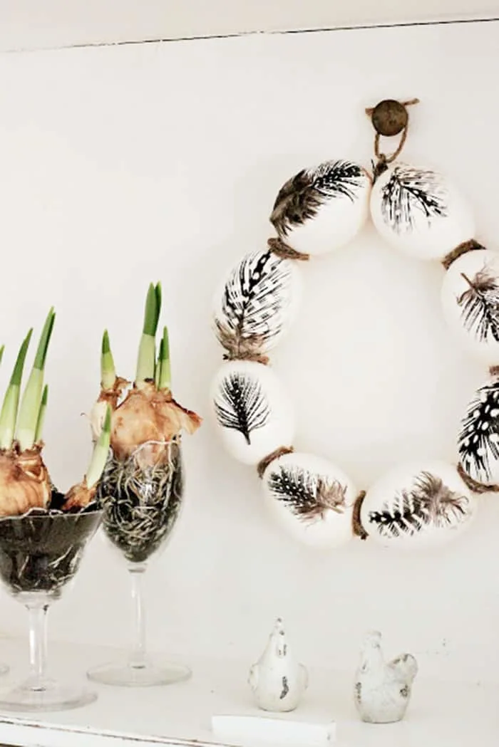 Egg wreath diy for easter 