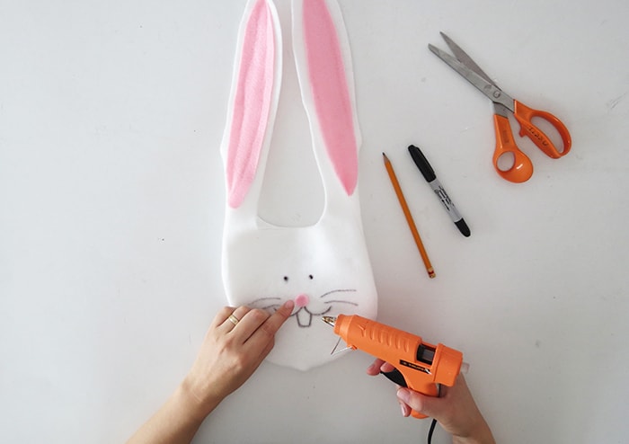 How to make an Easter bunny bag (no sewing) - Ohoh deco