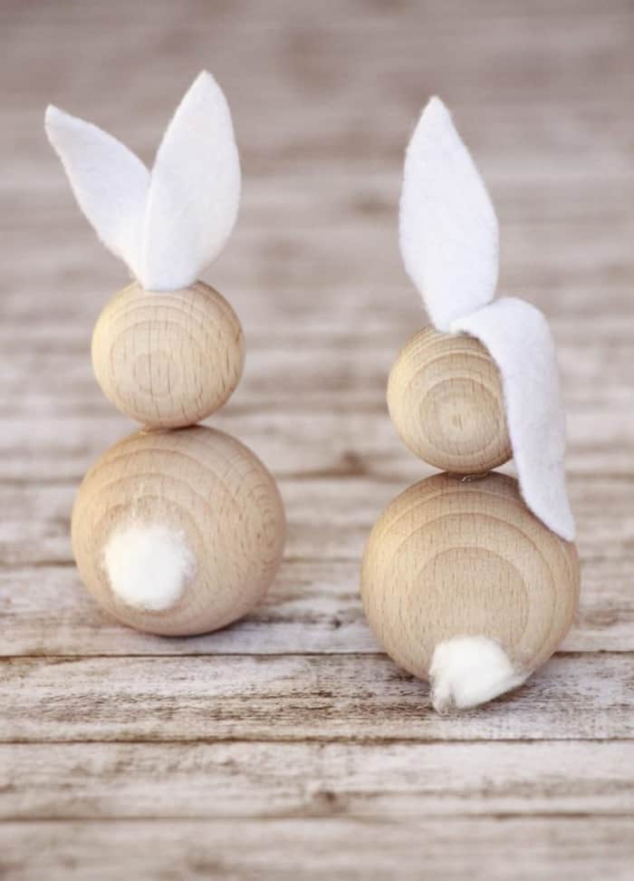 wooden beads bunny diy