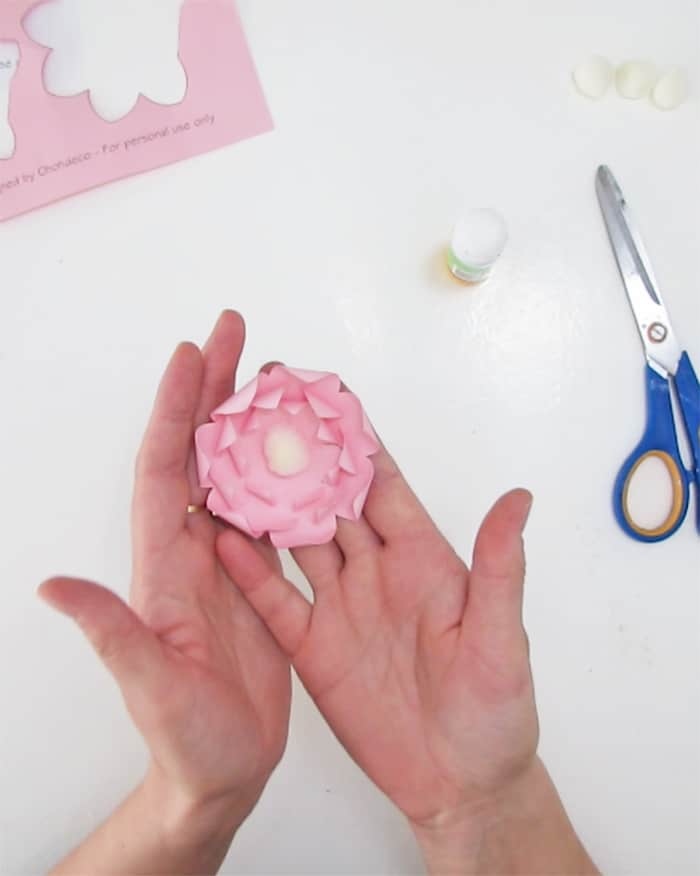 pink paper flower