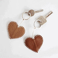 DIY heart key ring