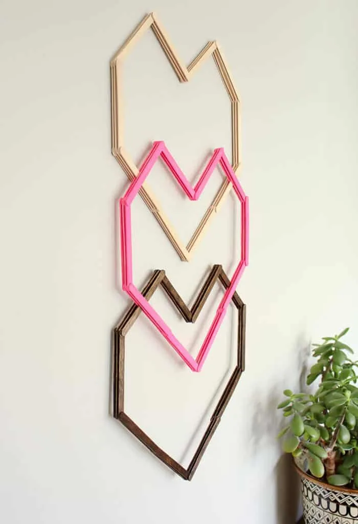 wall decor with pap sticks