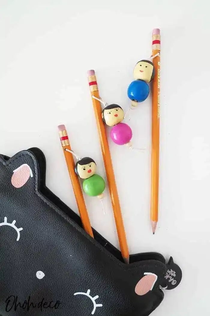 diy bead pencil toppers