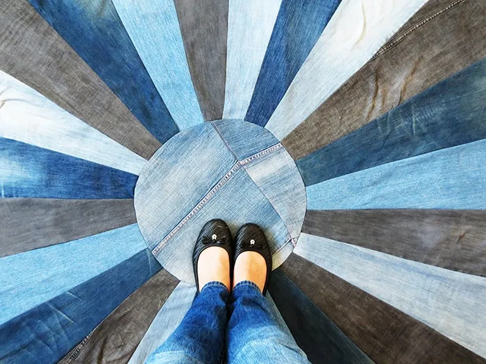 diy denim rug