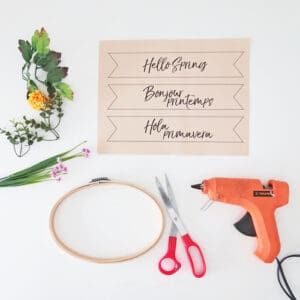 materials to make a spring wreath