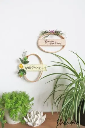 hang spring wreath diy