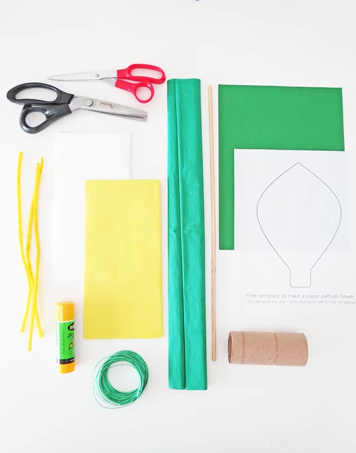 materials to make paper flower