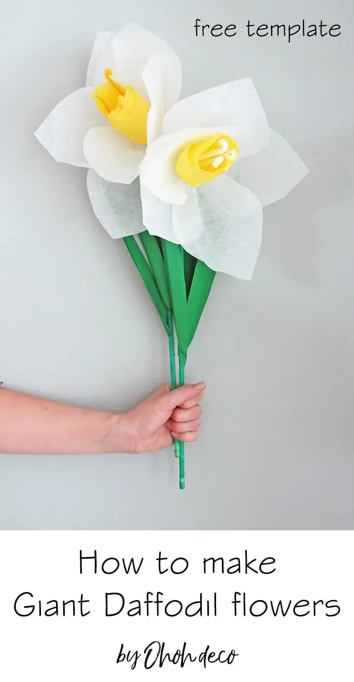 how to make giant daffodil paper flower