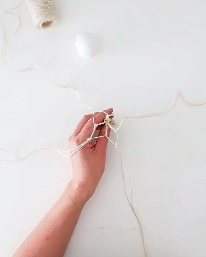 diy egg habger with rope