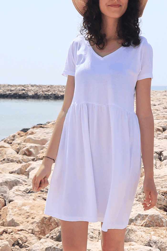 Sew summer dress with t-shirts