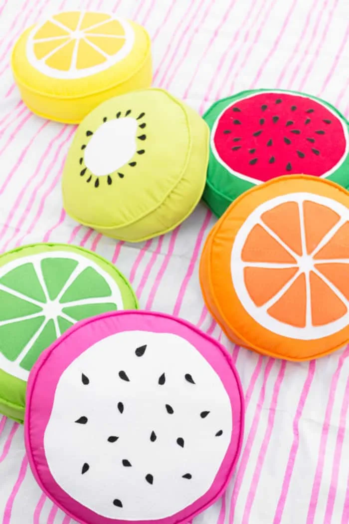 how to sew fruits cushions