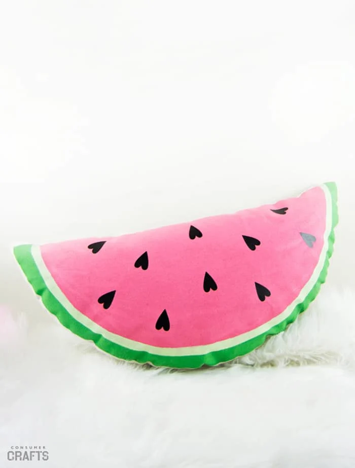 how to sew a watermelon cushion