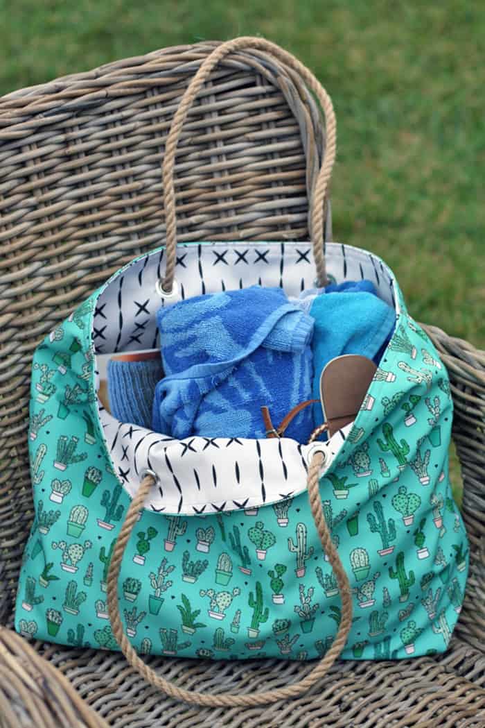 tote back free pattern and tutorial