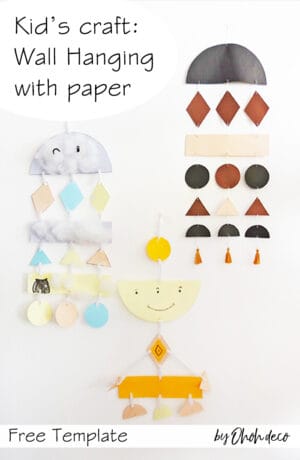 paper wall hanging craft for kids