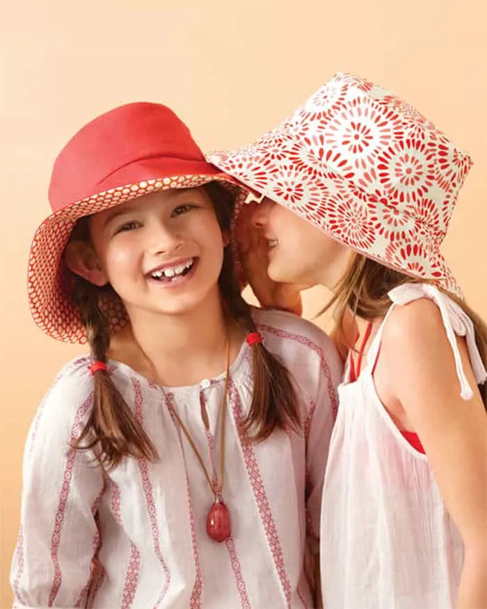 kid and adult sun hat free pattern