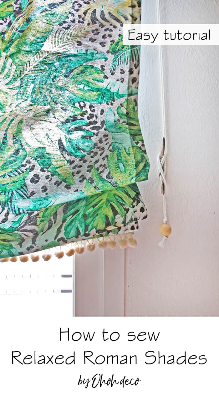 How to make Relaxed Roman Shades - DIY tutorial