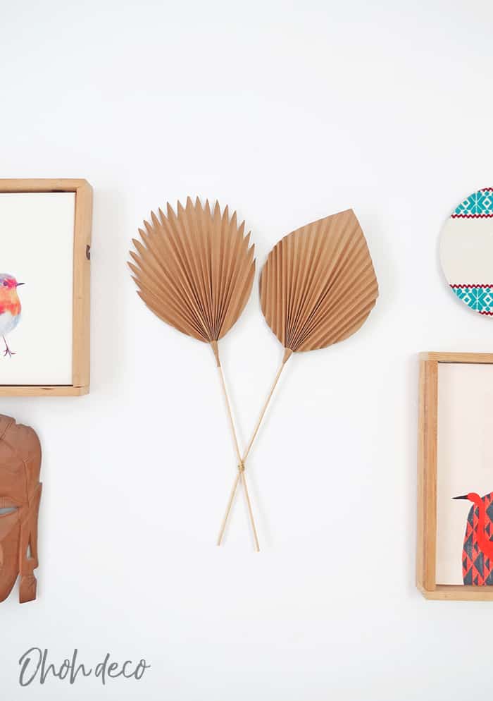 DIY paper palm leaf