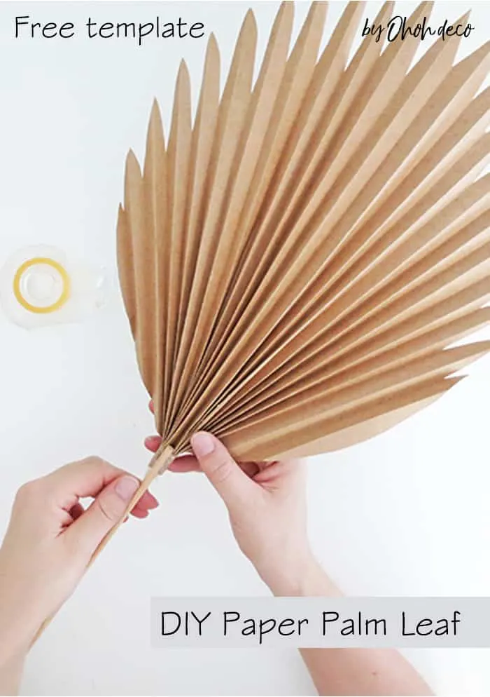 DIY paper palm leaf tutorial