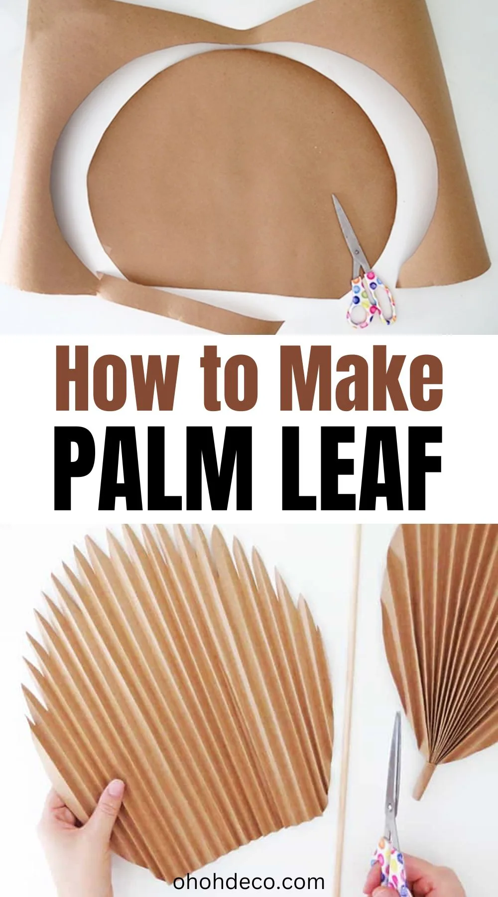 how to make diy palm leaf