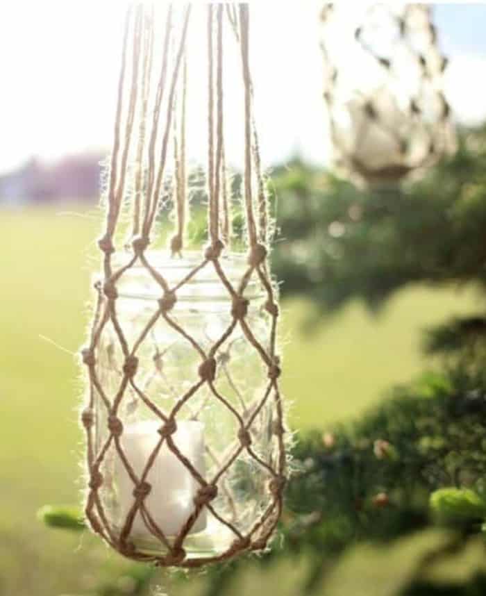 dy jute string candle holder