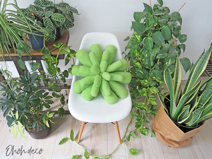 how to sew a succulent pillow