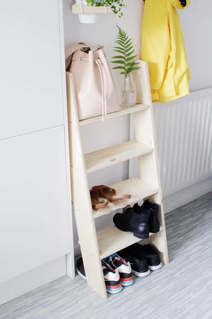 diy shoe shelf storage