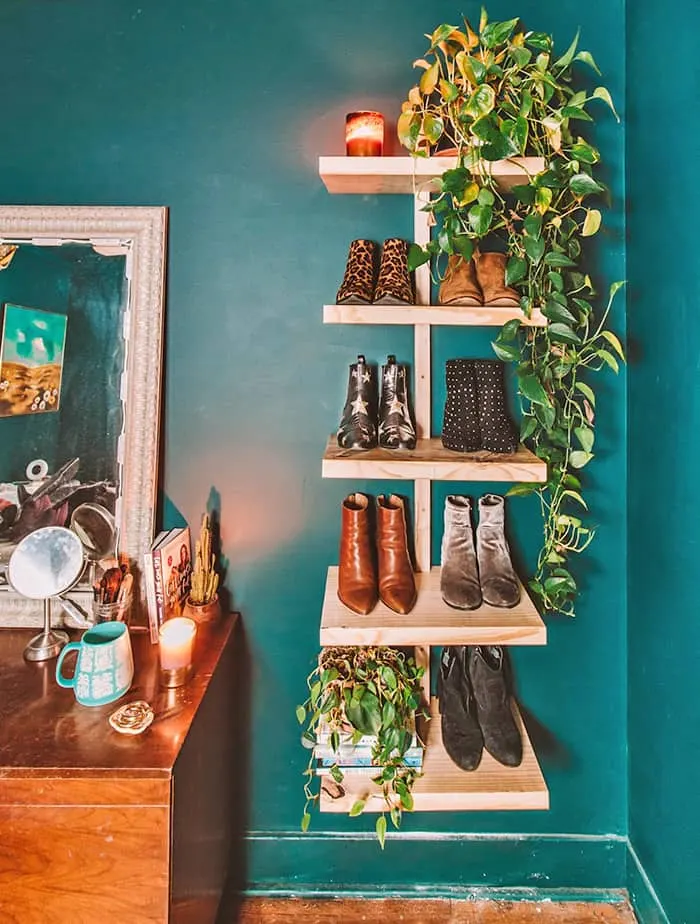 diy shoe rach vertical