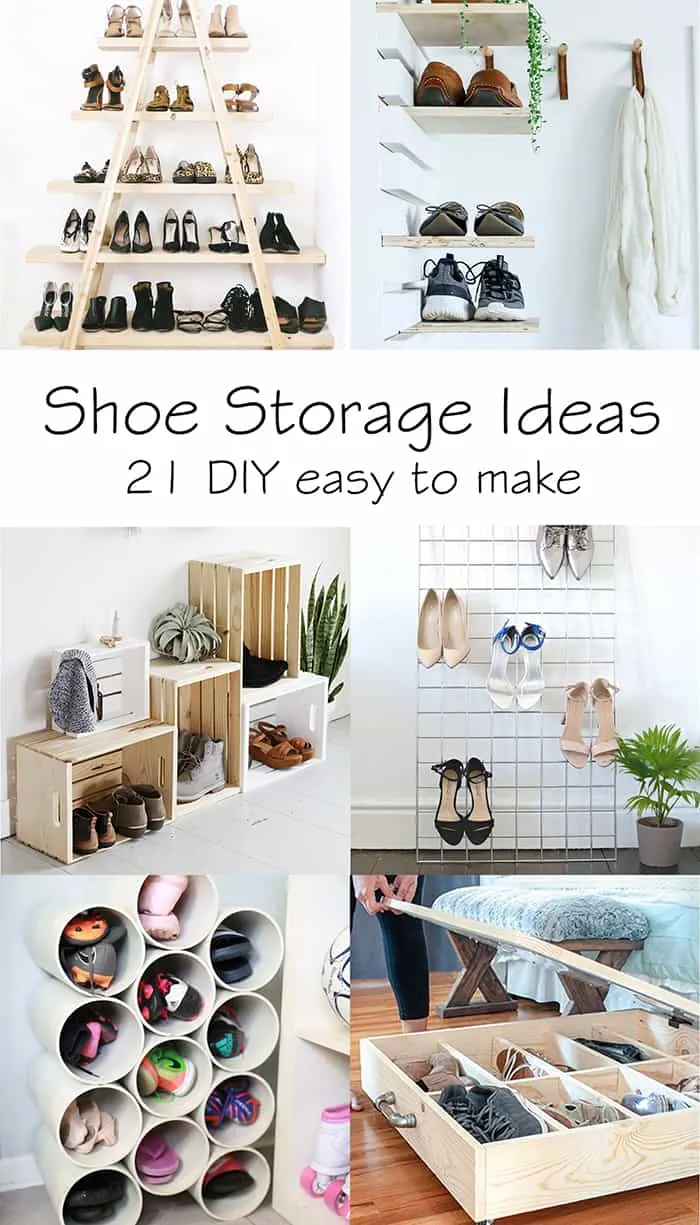 shoe storage ideas: 21 DIY easy to make