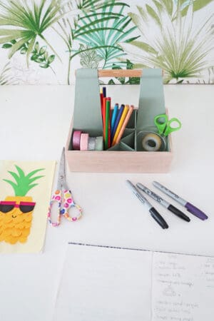 easy to make diy desk organizer caddy