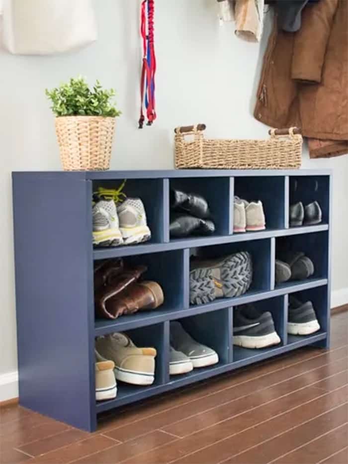 diy shoe cubby