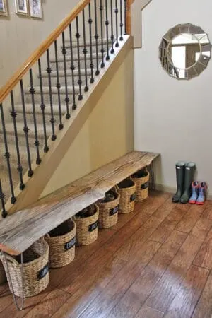 diy shoe bench storage