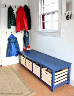 shoe storage bench DIY