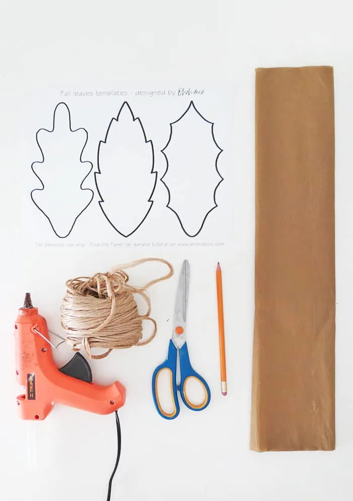 materials to make fall leaf garland