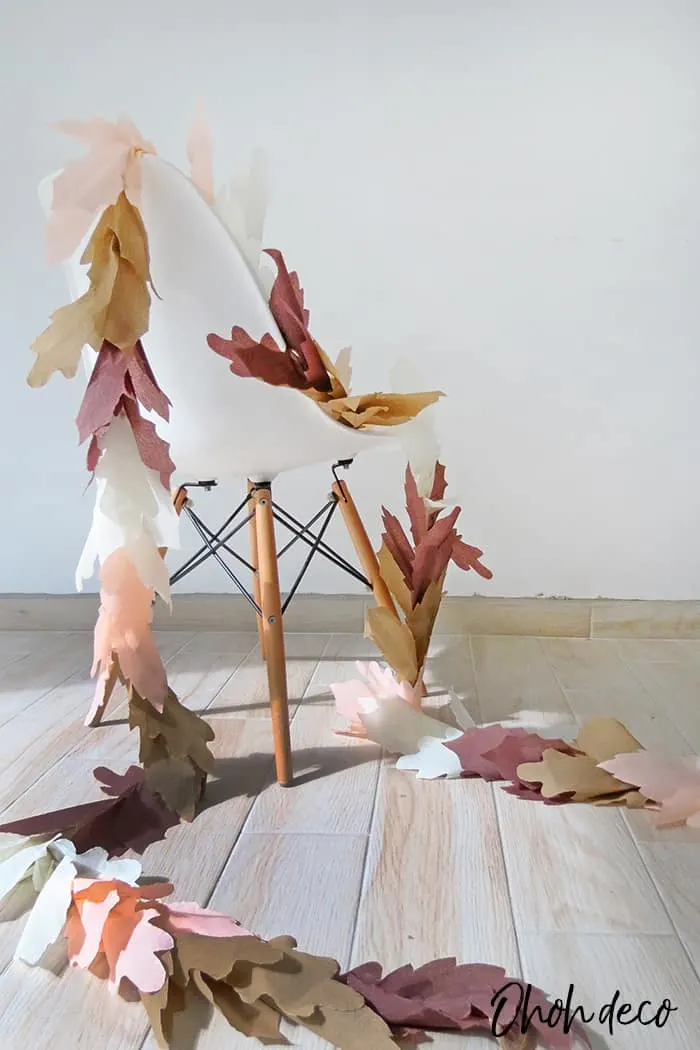 easy to make fall leaf garland