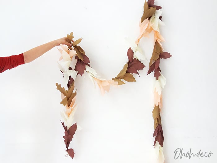 how to make a fall leaf garland