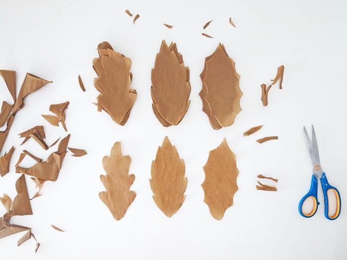 paper fall leaf to make garland