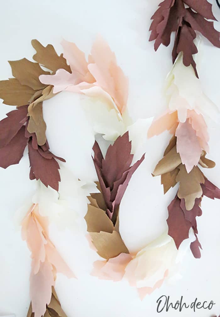 diy paper fall leaf garland