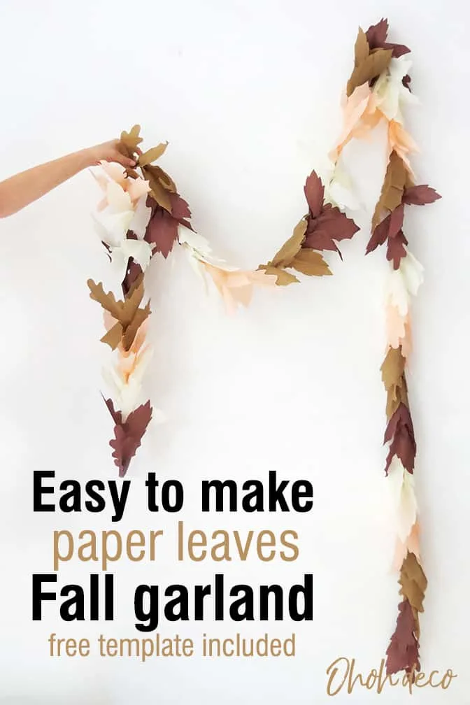 Easy paper leaf garland DIY