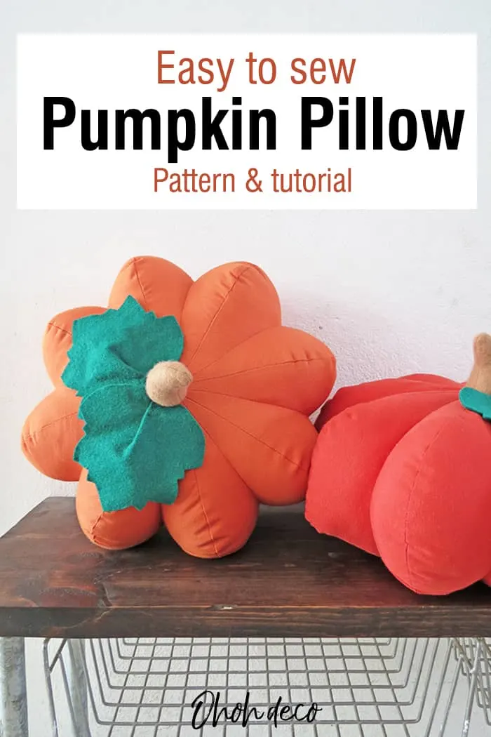 How to sew a pumpkin shaped pillow