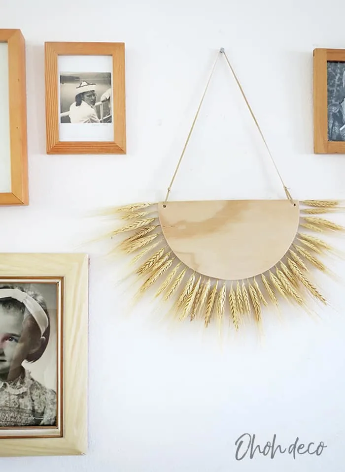 wheat wall hanging diy