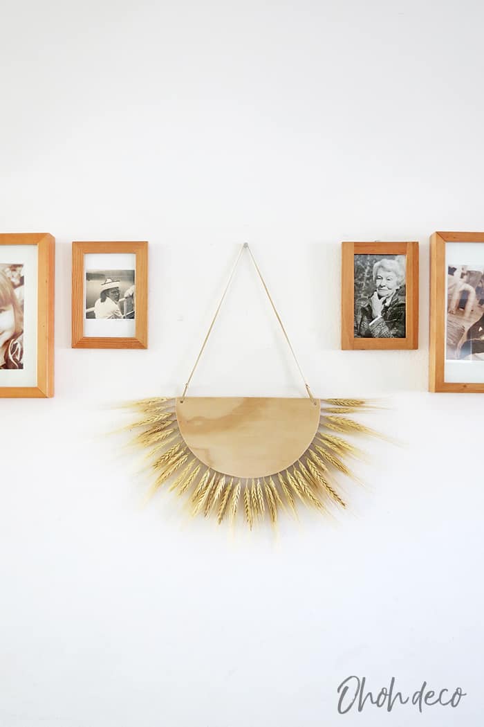 Wheat wall hanging for fall decor