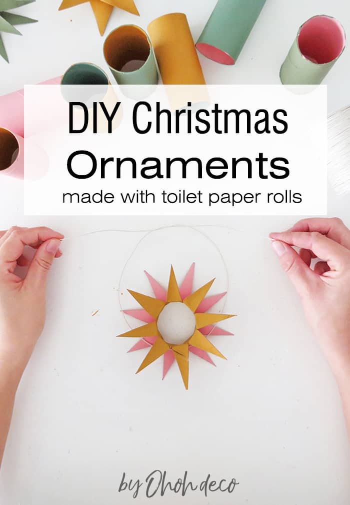 How to make christmas ornaments with toilet paper roll